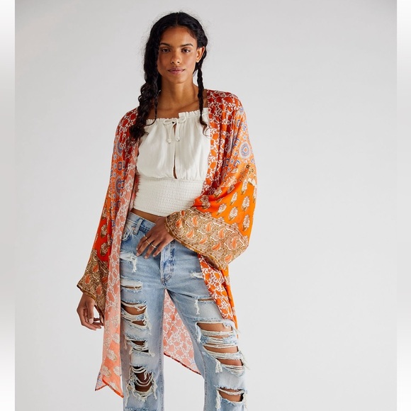 Free People Other - NWOT | Free People Batik Patchwork Kimono | One Size